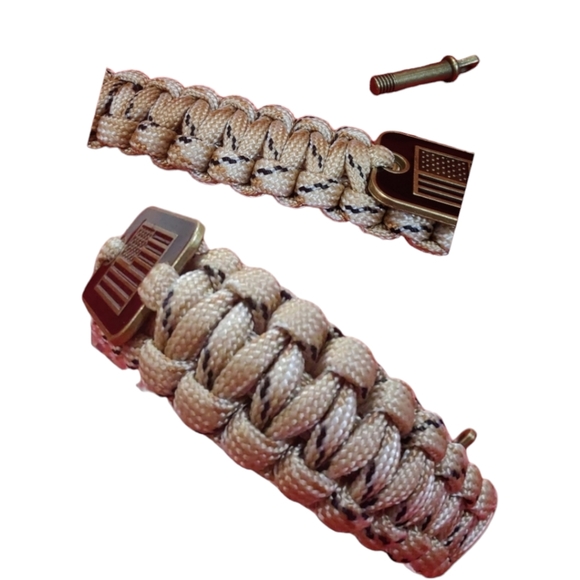 NWT Camouflage Light Rose Woven USA Flag Charm Size 8.66 in - Picture 4 of 5